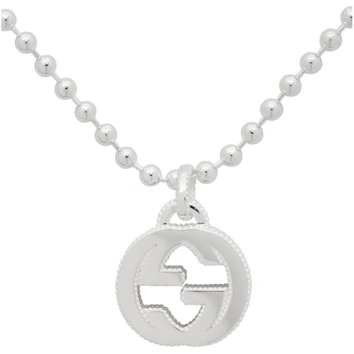 Shop Gucci Silver Interlocking G Necklace In 8106 Silver