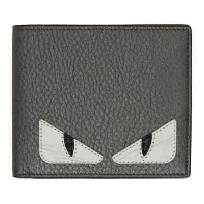 Shop Fendi Grey And White Bag Bugs Bifold Wallet In F1bhn Graph