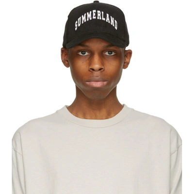 Shop Nahmias Black Corduroy Summerland Trucker Cap