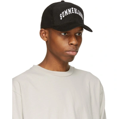 Shop Nahmias Black Corduroy Summerland Trucker Cap