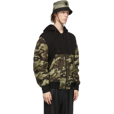 Shop Neil Barrett Khaki Camo Bolt Badge Bucket Hat In 2131 Camo