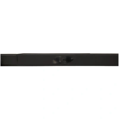 Shop Wooyoungmi Black Polished Leather Belt In 611b Black