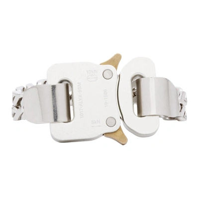 Shop Alyx Silver River Link Bracelet In Gry0002