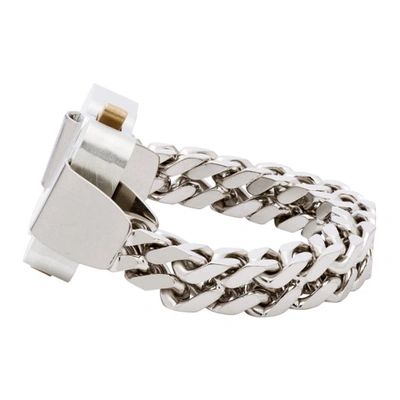 Shop Alyx Silver River Link Bracelet In Gry0002