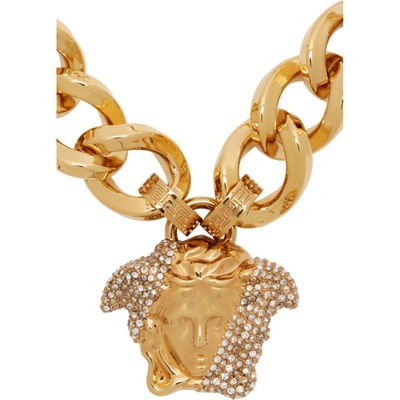 Shop Versace Gold Palazzo Dia Necklace In Kcvo Gold