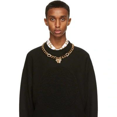 Shop Versace Gold Palazzo Dia Necklace In Kcvo Gold
