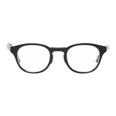 Shop Yuichi Toyama Black Txl Glasses In 01 Blk/grey