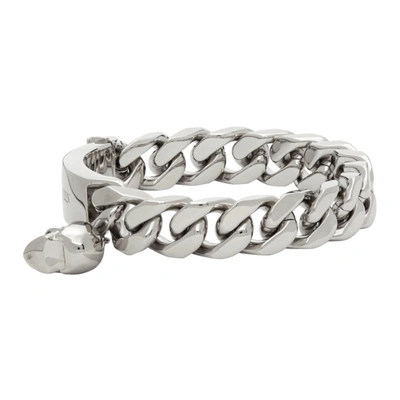 Shop Alexander Mcqueen Silver Identity Chain Bracelet In 0446 Mcq0911sil.v.b