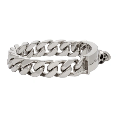 Shop Alexander Mcqueen Silver Identity Chain Bracelet In 0446 Mcq0911sil.v.b