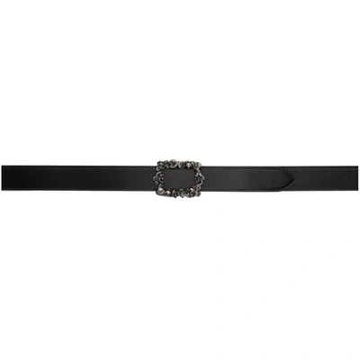 Shop Alexander Mcqueen Black New 3d Skull Belt In 1098 Black