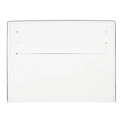 Shop Givenchy White & Black Logo 3cc Card Holder In 116-white/b