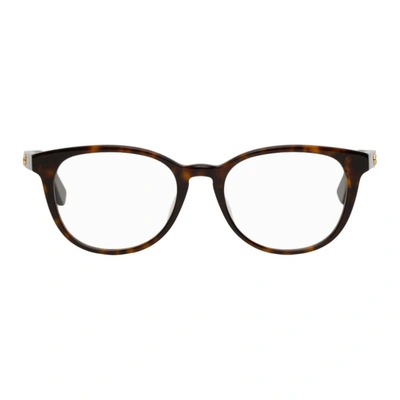 Shop Gucci Tortoiseshell Rectangular Glasses In 002 Havana