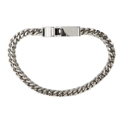 Shop Alyx Silver Mini Cubix Chain Bracelet In Silver 14539915