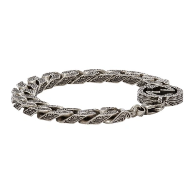 GUCCI 银色 INTERLOCKING G CHAIN 手链