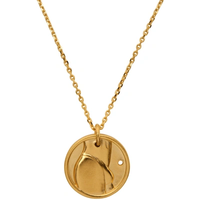 Shop Ludovic De Saint Sernin Gold Top Medallion Necklace