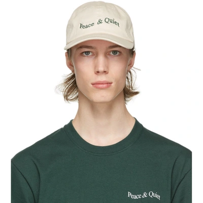 Shop Museum Of Peace And Quiet Off-white Wordmark Cap In Bone