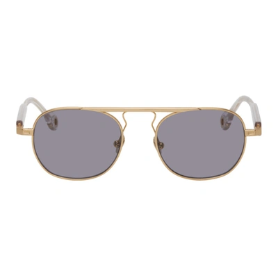 Shop Etudes Studio Gold Round Candidate Sunglasses