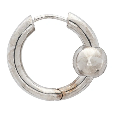 Shop Balenciaga Silver Force Earring In 0918 Shiny