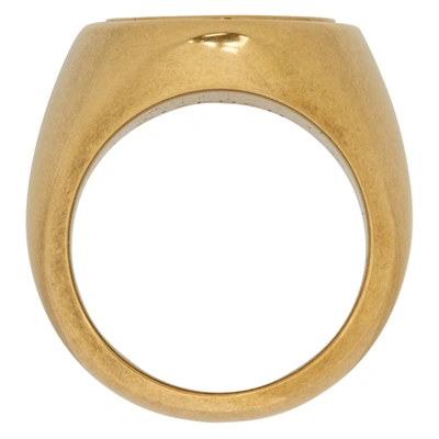 Shop Givenchy Gold Chain Chevalier Ring In 966-antic G