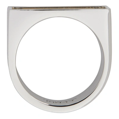Shop Fendi Silver & Gold 'forever ' Signet Ring In F0f0p Golds