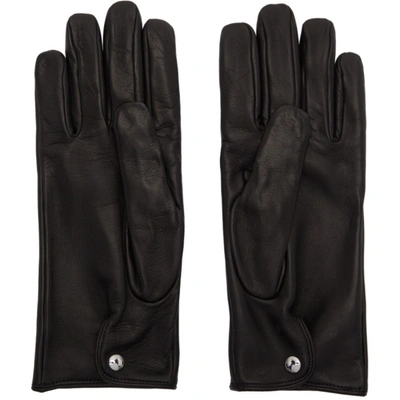Shop Burberry Black Thomas Gloves