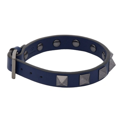 Shop Valentino Blue  Garavani Rockstud Bracelet In 71r Royal I