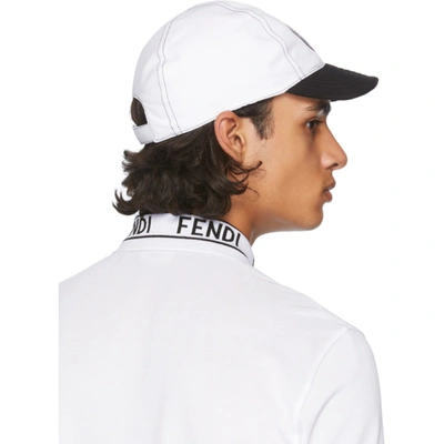 Shop Fendi Reversible Black & White Joshua Vides Edition Baseball Cap In F05wl Blkwh