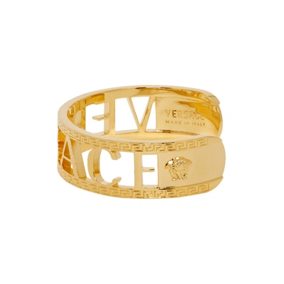 Shop Versace Gold Cold Metal Bracelet In D00h Gold