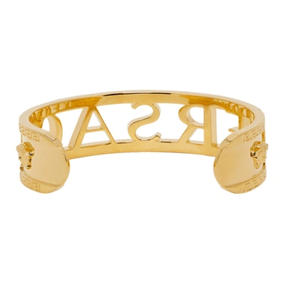 Shop Versace Gold Cold Metal Bracelet In D00h Gold