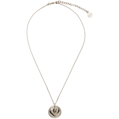 Shop Ludovic De Saint Sernin Silver Broken Heart Medallion Necklace In Silver Pall