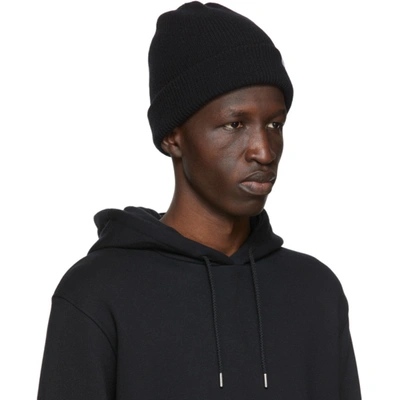 Shop Norse Projects Black Merino Wool Norse Beanie