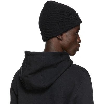 Shop Norse Projects Black Merino Wool Norse Beanie