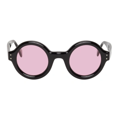 Shop Gucci Black & Pink Gg0871s Sunglasses In 002 Black