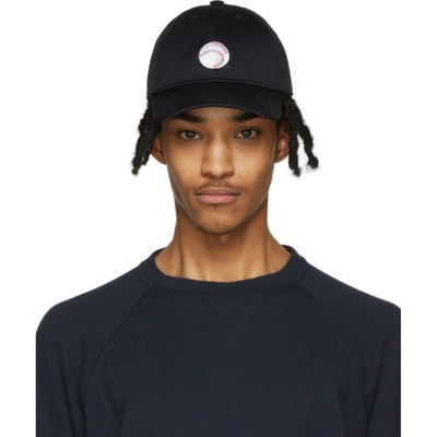 Shop Thom Browne Navy Classic Baseball Cap In 415 Navy