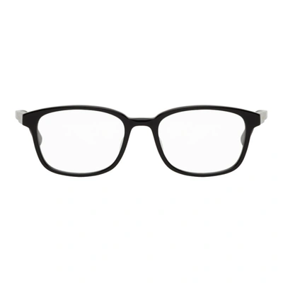 Shop Gucci Black Rectangular Glasses In 001 Black