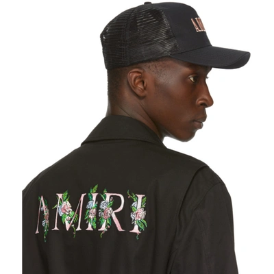 Shop Amiri Black Logo Cap