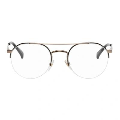 Shop Givenchy Gold Gv 0099 Glasses In 0yyc Blgd B