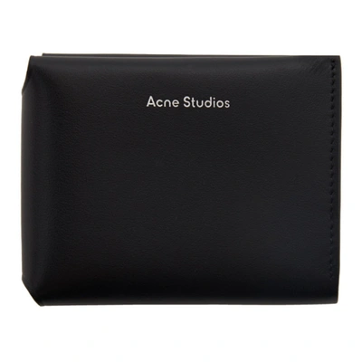 Shop Acne Studios Black Trifold Card Wallet