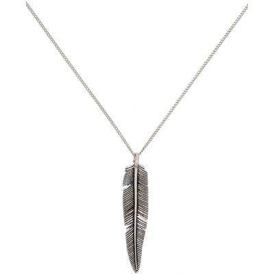 Shop Isabel Marant Silver Feather Necklace In 08si Silver