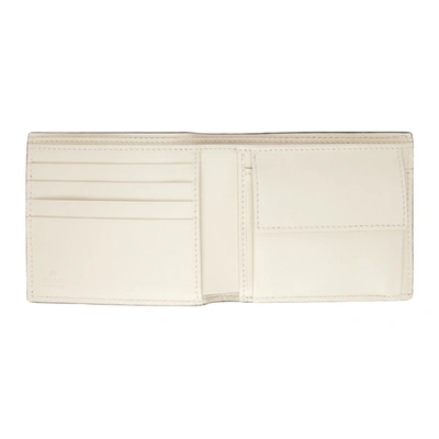 Shop Gucci Off-white ' Signature' Tennis Coin Wallet In 9022 Mystic