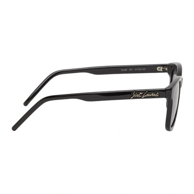 Shop Saint Laurent Black Sl 406 Sunglasses In 001 Black
