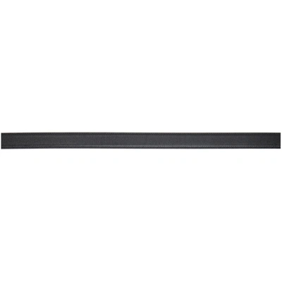 Shop Saint Laurent Black Leather Narrow Monogramme Belt In 1000 Black