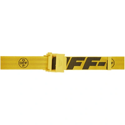 Shop Off-white Yellow 2.0 Industrial Belt In Yellow Black