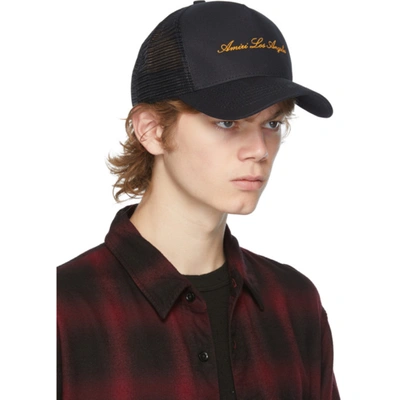 Shop Amiri Black Trucker Hat