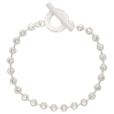 Shop Gucci Silver Textured Chain Bracelet