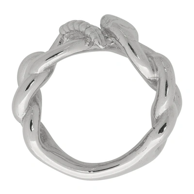 Shop Alan Crocetti Silver Nashash Ring In Rhodium