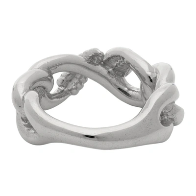 Shop Alan Crocetti Silver Nashash Ring In Rhodium