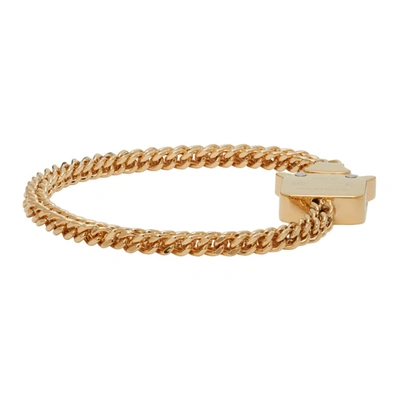 Shop Alyx 1017  9sm Gold Mini Cubix Bracelet In Gld0003 Gld