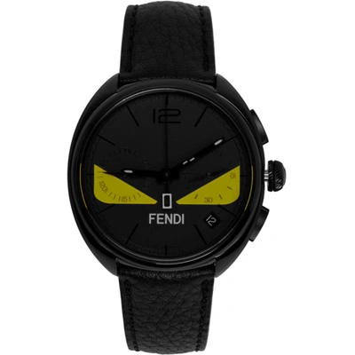 Shop Fendi Black Momento  Bugs Chronograph Watch