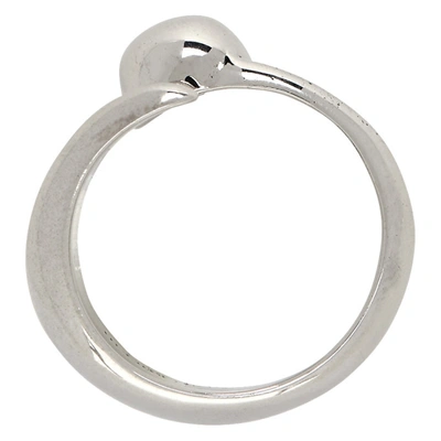 Shop Alan Crocetti Silver Alien Ring In Rhodium